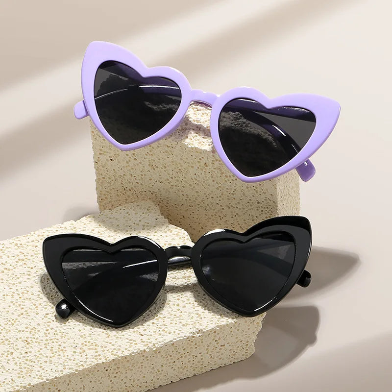 New European and American Girl Love Sunglasses Beach Peach Heart Birthday Photo Cross border Fashion Sunglasses