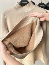 Cargar imagen en el visor de la galería, 2024 New Fall High Turtleneck Women&#39;s Sweater Winter Slim Sexy Pulls Base Shirt Tops Long Sleeve Soft Thick Warm Jumper Jersey 