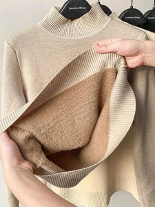 2024 New Fall High Turtleneck Women's Sweater Winter Slim Sexy Pulls Base Shirt Tops Long Sleeve Soft Thick Warm Jumper Jersey 