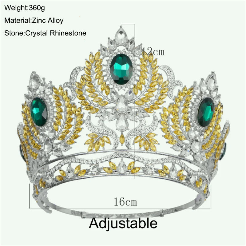 Adjustable Crystal Queen Tiaras and Crowns For Women Beauty Diadem Hair Ornaments Wedding Pageant Prom Hair Jewelry Accessories - EUFASHIONBAGS