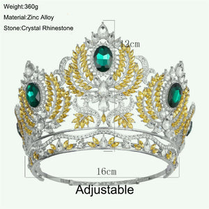 Adjustable Crystal Queen Tiaras and Crowns For Women Bridal Diadem Hair Ornaments Wedding Pageant Prom Hair Jewelry Accessories