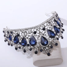 Cargar imagen en el visor de la galería, Luxury High Quality Royal Queen Water Drop Wedding Crown for Women Large Crystal Banquet Tiaras Costume Hair Jewelry Accessories