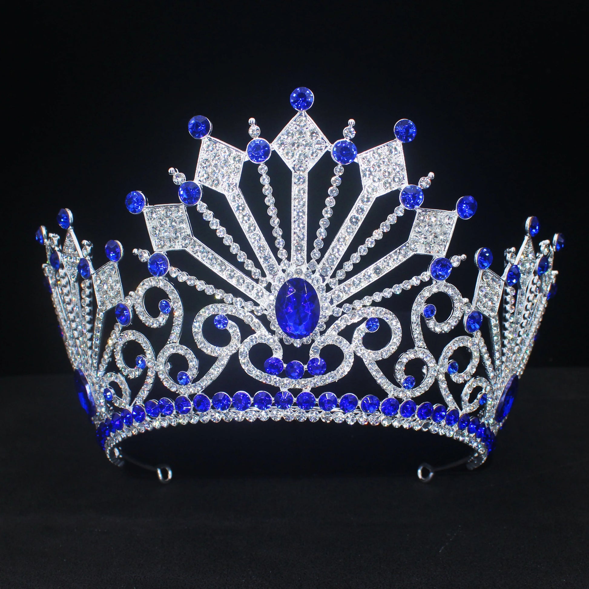 Royal Crystal Queen King Tiaras and Crowns For Women Hair Jewelry Pageant Prom Diadem Female Headpiece Bridal Head Accessories - EUFASHIONBAGS