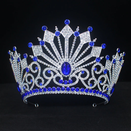 Royal Crystal Queen King Tiaras and Crowns For Women Hair Jewelry Pageant Prom Diadem Female Headpiece Bridal Head Accessories - EUFASHIONBAGS