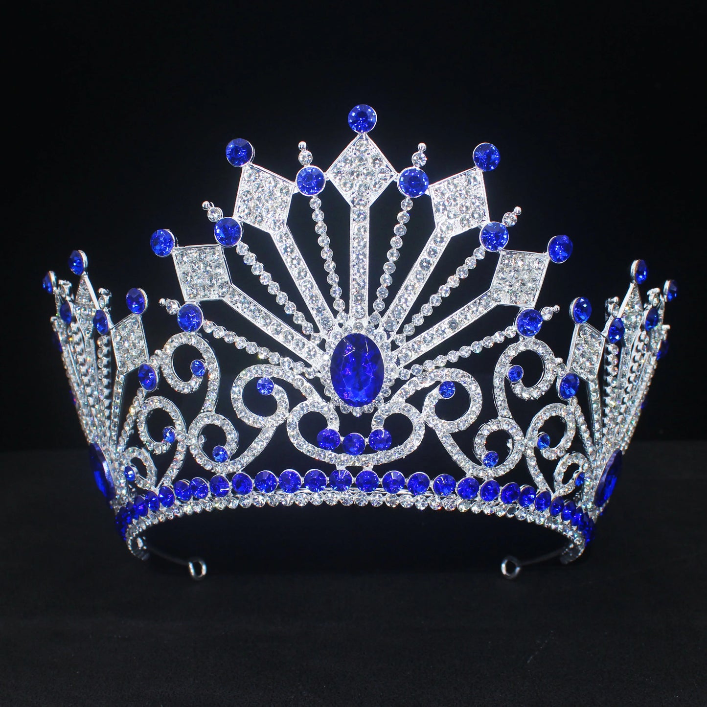 Crystal Queen King Tiara Crowns Women Girls Wedding Hair Jewelry Pageant Prom Diadem Female Headpiece Bridal Head Accessories - EUFASHIONBAGS