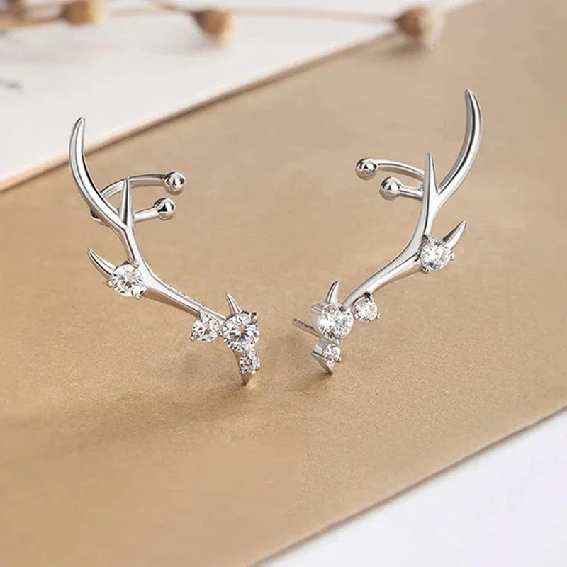 Antler Elk Earrings for Women Piercing Exquisite Female Clime Earrings Daily Wear Party Temperament Sweet Girls Jewelry