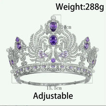 Cargar imagen en el visor de la galería, Adjustable Beauty Queen Tiara Crowns For Women Crystal Diadem Hair Ornaments Wedding Bridal Hair Jewelry Accessories