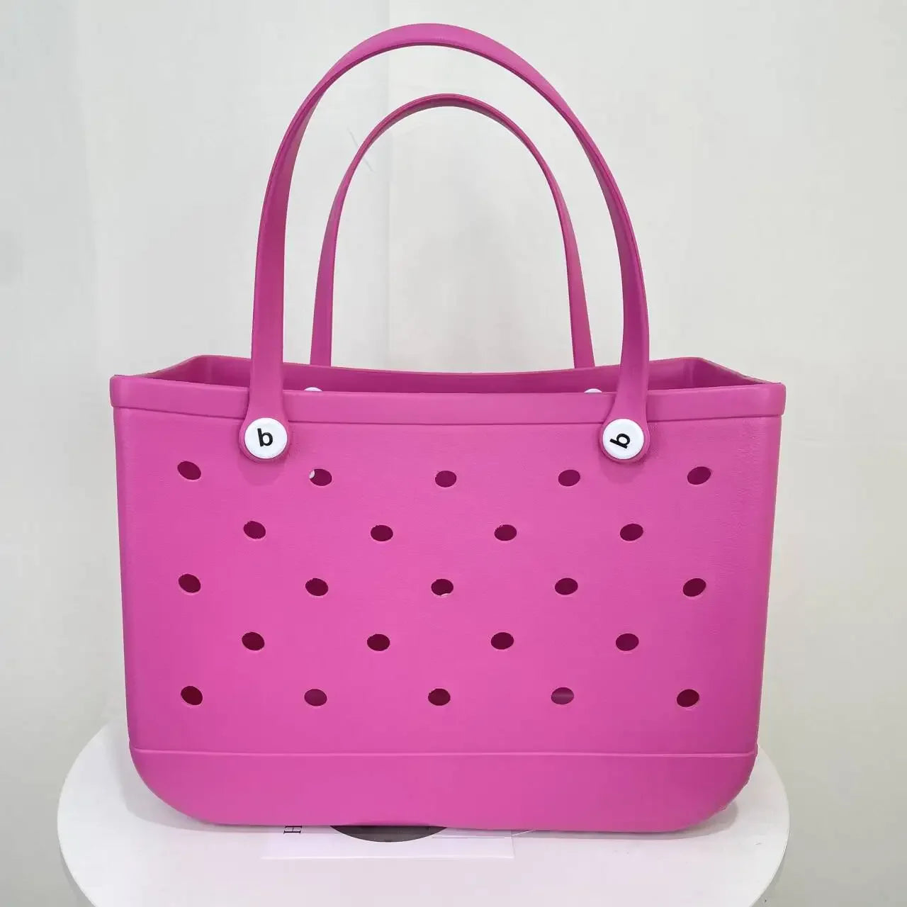 Croc Beach Tote Bag Rubber EVA Waterproof Basket Extra Large Women Shopping Shoulder Handbag Beach Jelly Sac Tote Bag Purse - EUFASHIONBAGS