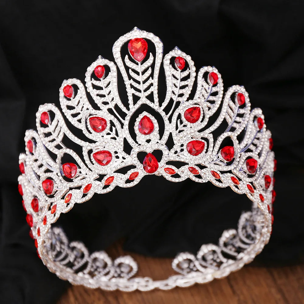 Miss Thailand Power of Resilience Pageant Royal Queen Large Diadem Bridal Crown Headdress Wedding Dress Hair Jewelry Accessories - EUFASHIONBAGS