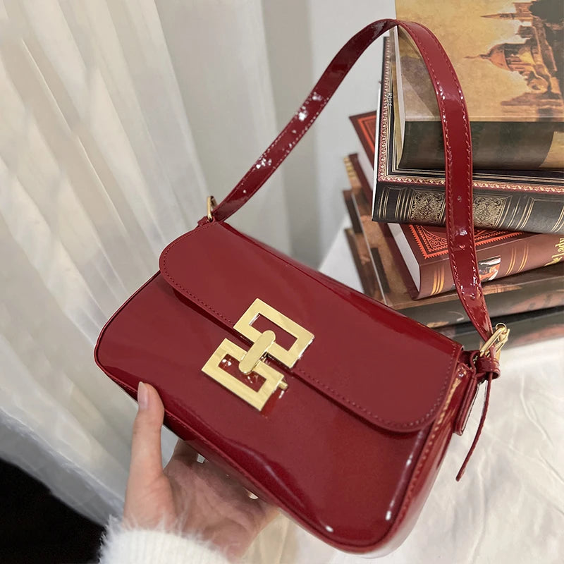 Luxury Women Brand PU Leather Crossbody Bag High-end Texture Underarm Bag for Women Crossbody Bag Small Square Bag - EUFASHIONBAGS