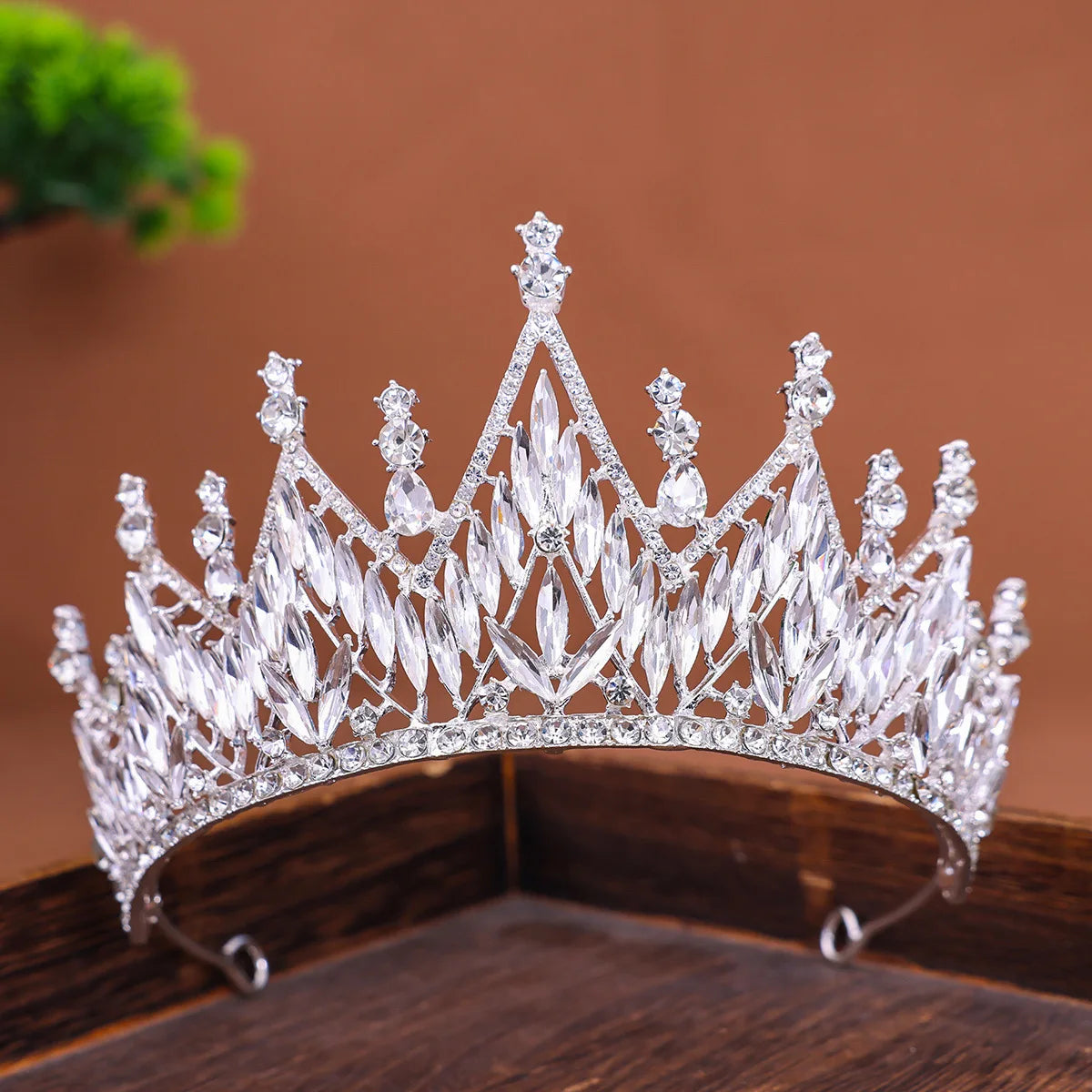 Silver Color Crowns and Tiaras Wedding Hair Accessories For Women Crown For Bridal Crystal Rhinestone Diadema Tiaras Bride Crown