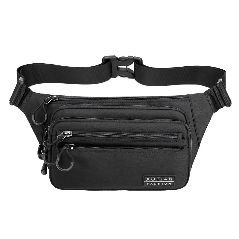 Nylon Waterproof Men's Waist Packs New Boy Outdoor Travel Waist Bag Unisex Chest Bag Storage Pocket Male - EUFASHIONBAGS