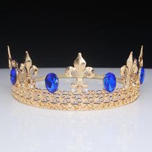 Cargar imagen en el visor de la galería, Adjustable Queen King Tiara Crown For Women Men Diadem Headpiece Pageant Prom Royal Hair Ornaments Head Jewelry Accessories