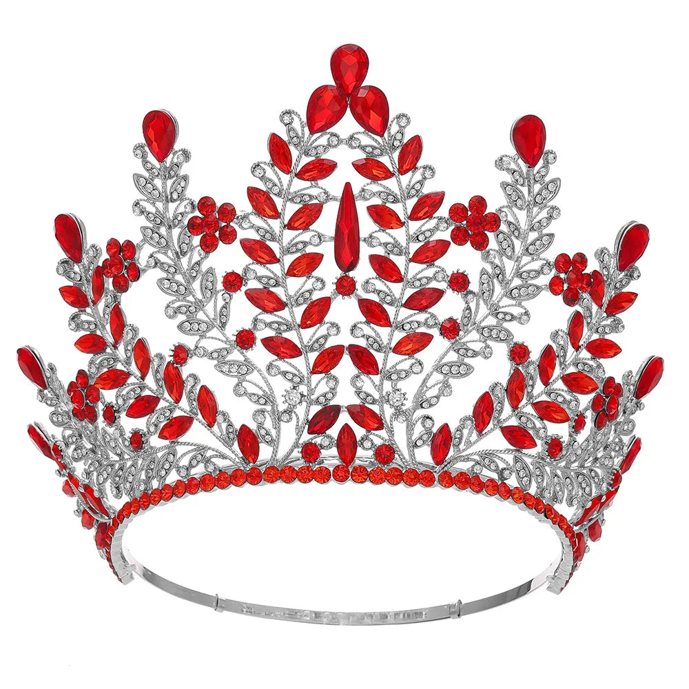 Luxury Miss Universe Paraguay Angola Wedding Crown for Women Big Rhinestone Banquet Tiara Party Costume Hair Jewelry Accessories - EUFASHIONBAGS