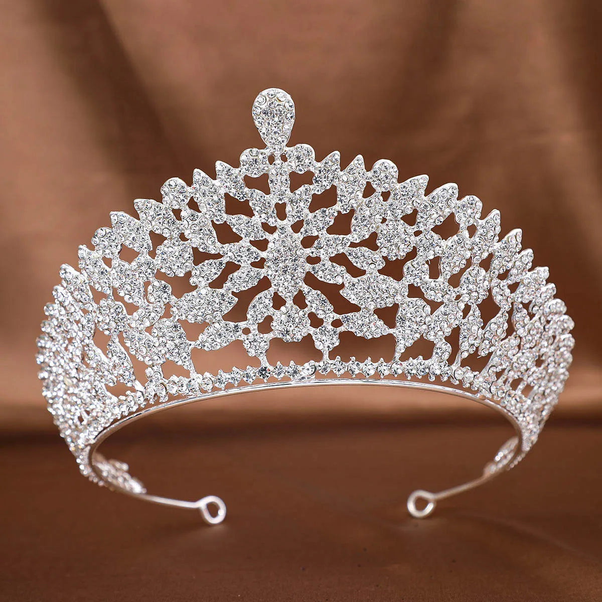 Silver Color Crowns and Tiaras Wedding Hair Accessories For Women Crown For Bridal Crystal Rhinestone Diadema Tiaras Bride Crown