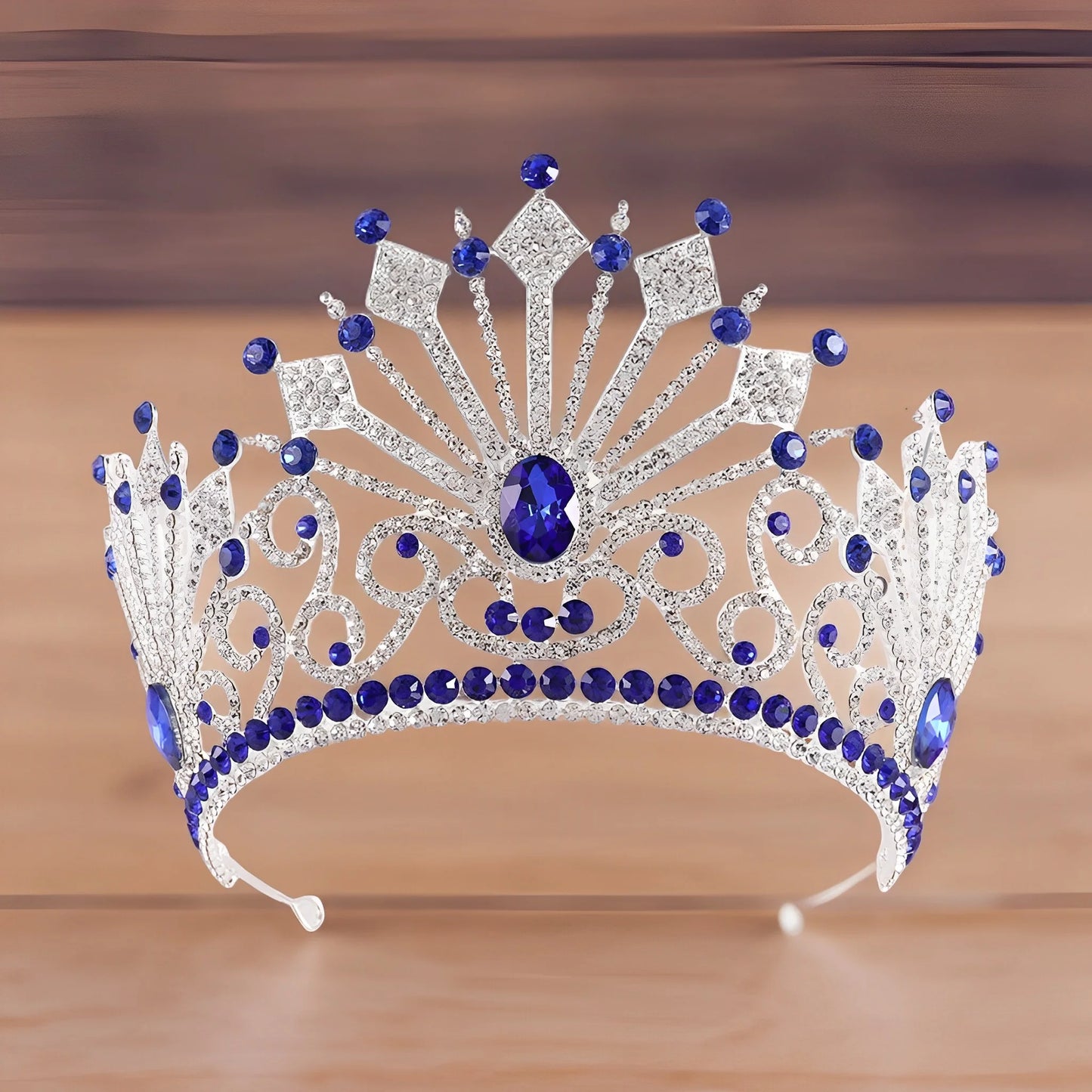 Luxury Crystal Queen King Tiara Crowns Women Girls Wedding Hair Jewelry Accessories Pageant Prom Beauty Diadem Female Headpiece - EUFASHIONBAGS