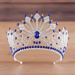 Luxury Crystal Queen King Tiara Crowns Women Girls Wedding Hair Jewelry Accessories Pageant Prom Beauty Diadem Female Headpiece