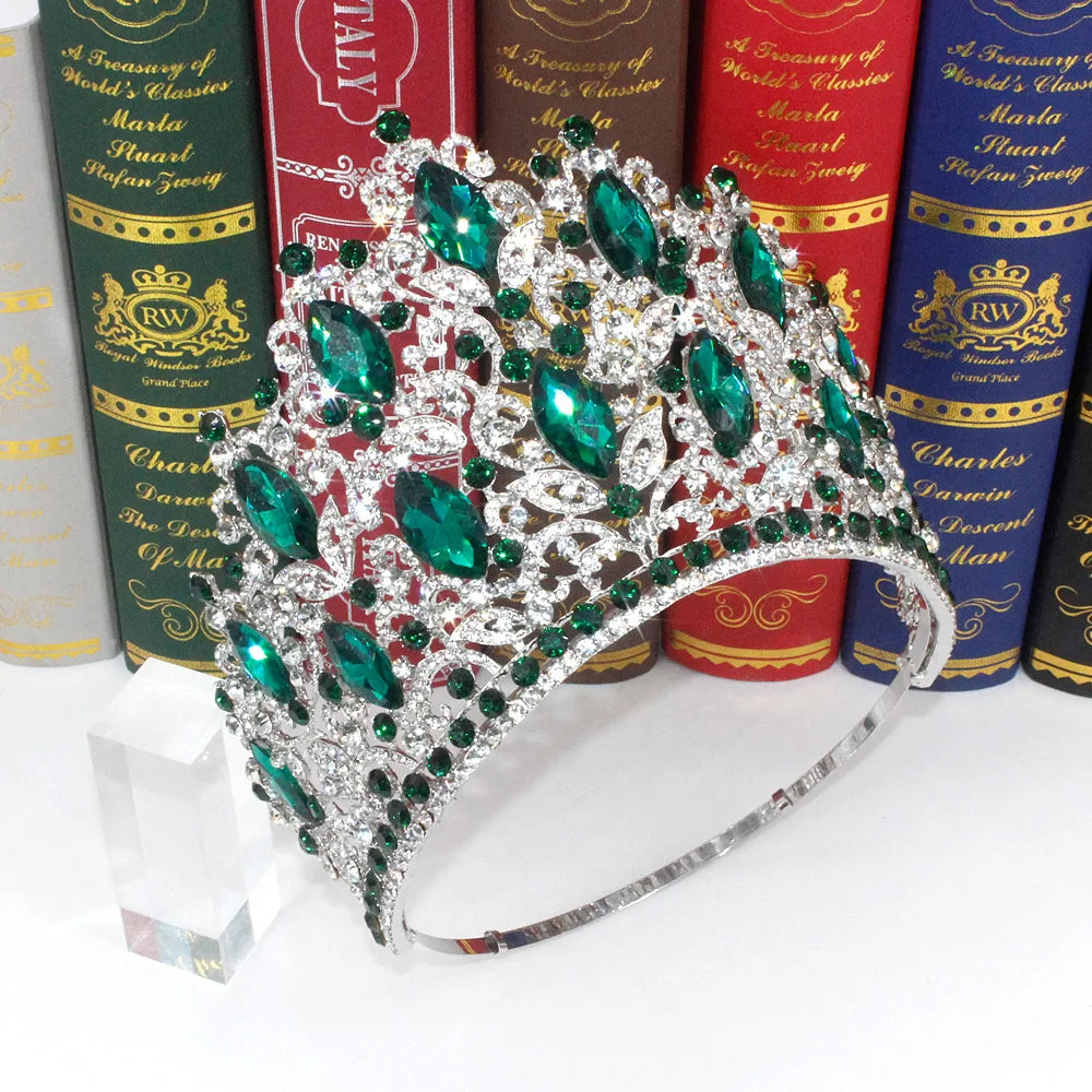 Miss Thailand Power of Resilience Large Diadem High Bridal Crown Beauty Pageant Headdress Wedding Dress Hair Jewelry Accessories - EUFASHIONBAGS