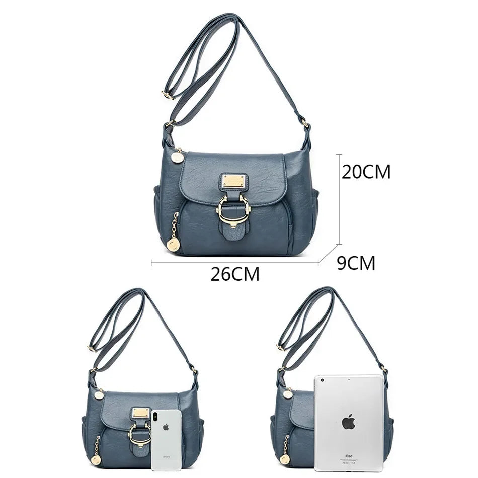 Luxury Brand Handbags Sac A Main Crossbody Bags for Women 2024 Leather Shoulder Bags Female Messenger Bag Soft Flap Bag - EUFASHIONBAGS