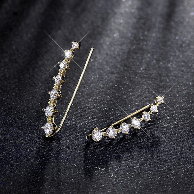 Versatile Pierced Earrings Lady Engagement Accessories with Brilliant Cubic Zirconia Fashion Women Daily Jewelry