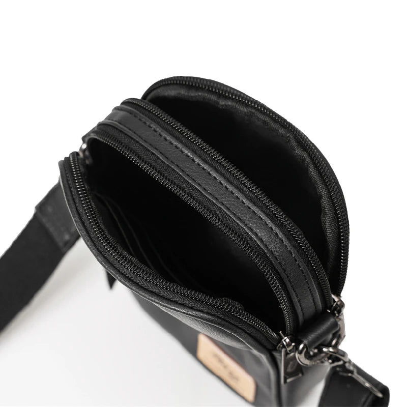 High Quality PU Leather Trend Crossbody Bags Fashion Business Men's Small Shoulder Bags Casual Travel Storage Phone Coin Purses - EUFASHIONBAGS