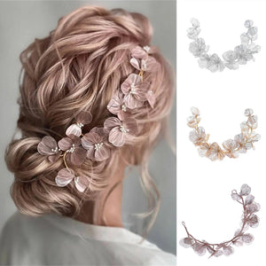 Wedding Bridal Leaf Pearl Headband Hairband Tiara For Women Bride Party Queen Wedding Bridal Hair Accessories Jewelry Band Gift