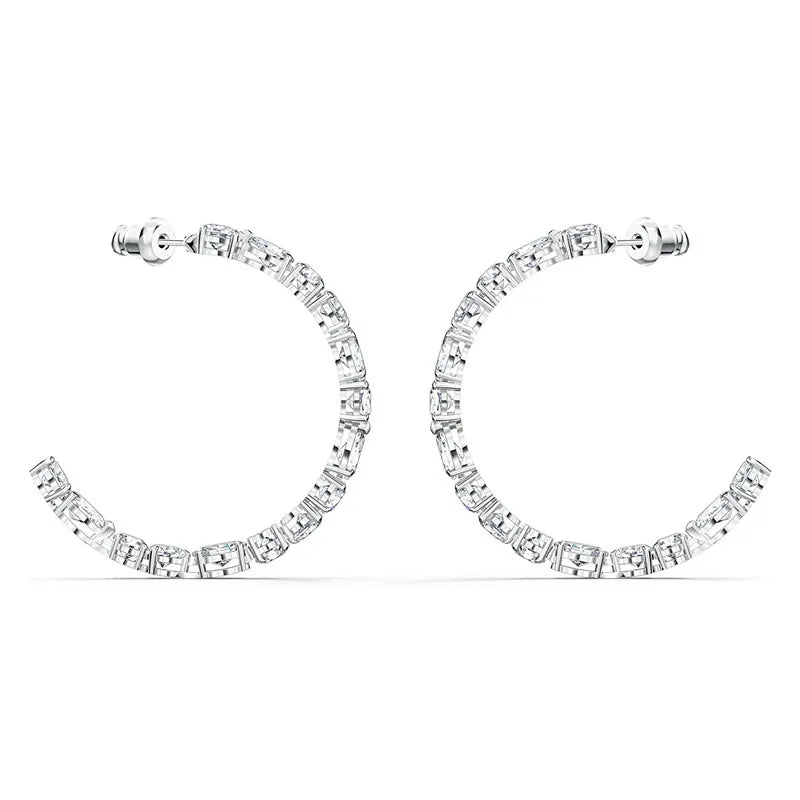 Big Hoop Earrings with Geometric Cubic Zirconia Modern Fashion Women's Piercing Earrings Party Daily Wear Trendy Jewelry - EUFASHIONBAGS