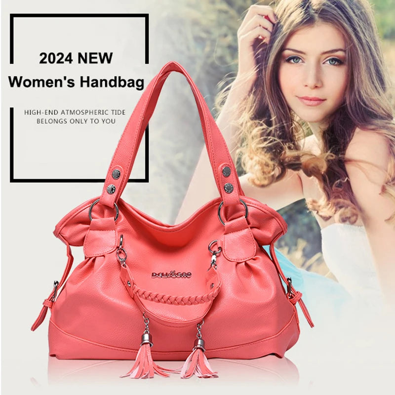 New Women's Tote Bag Luxury Designer Women Handbag Large Capacity Soft Leather Fashion Female Shoulder Bags