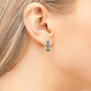 Fashion Versatile Women Hoop Earrings with Half Circle Cubic Zirconia Exquisite Gift Temperament Female Earrings Jewelry