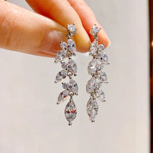 Load image into Gallery viewer, Women&#39;s Dangle Earrings with Sparkling Crystal CZ Temperament Elegant Female Hanging Earrings New Trendy Jewelry