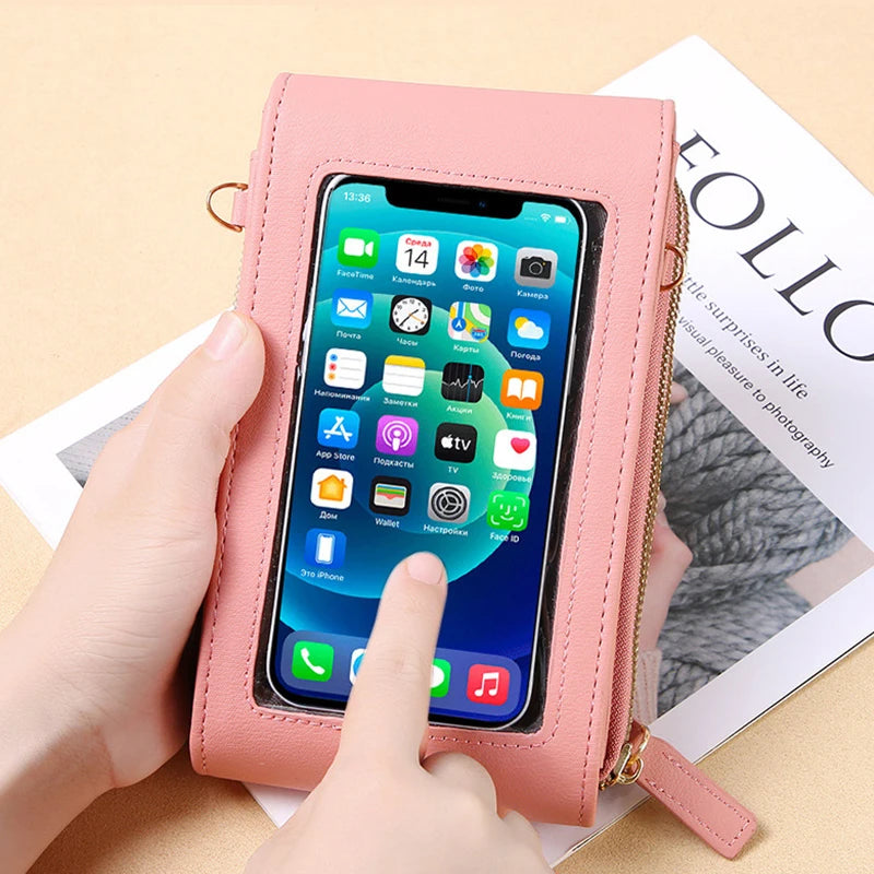 wallet woman Sling Bag Mini Crossbody Bag Fashion touchscreen Phone Purse Breast Shoulder Bag ma'am Portable Shoulder Chest Pack