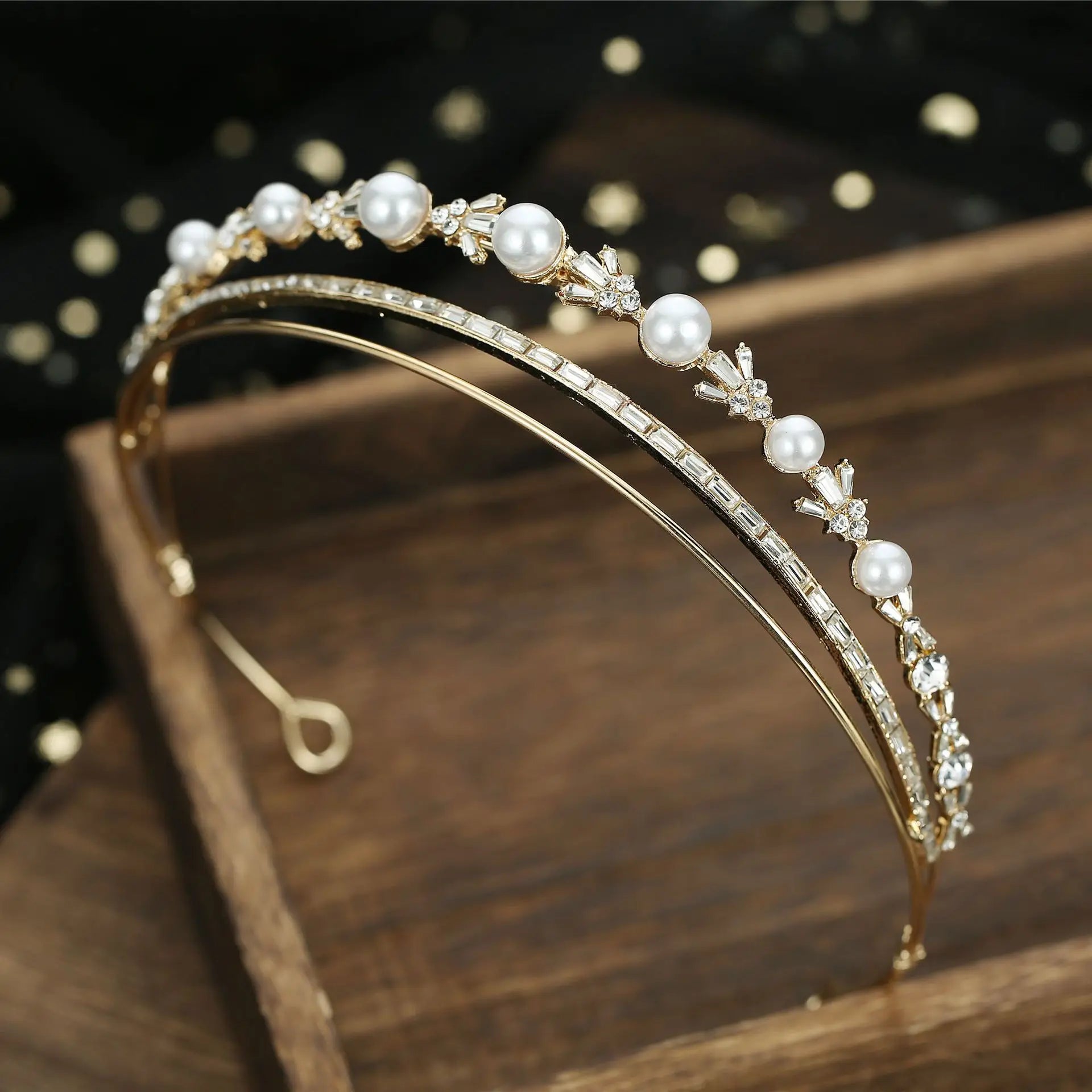 Handmade Headbands Wedding Hair Accessories for Women Engagement Jewelry Bridal Hairbands Pearl Crowns Simple Tiaras Party Gifts - EUFASHIONBAGS