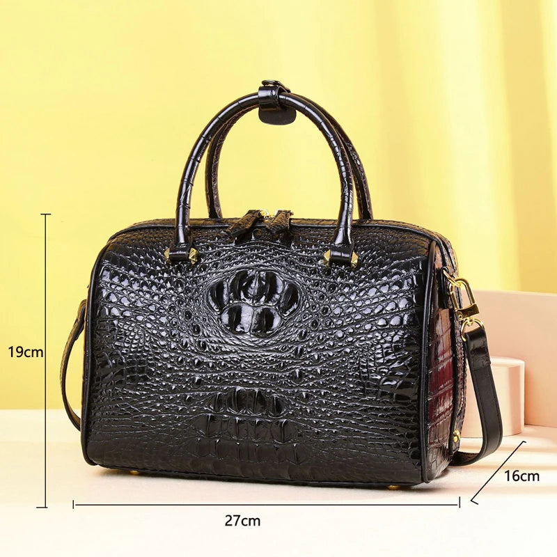 Women's Leather Tote Bag Women's Brand Luxury Designer Women's Bag High Quality Real Cowhide Leather Bags - EUFASHIONBAGS