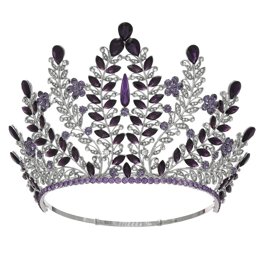 Luxury Miss Universe Paraguay Angola Wedding Crown for Women Big Rhinestone Banquet Tiara Party Costume Hair Jewelry Accessories - EUFASHIONBAGS