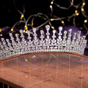 Tiara And Crown Bridal Wedding Hair Accessories Party Luxury Zircon Hair Accessories Jewelry BC6435 Bijoux De Cheveux