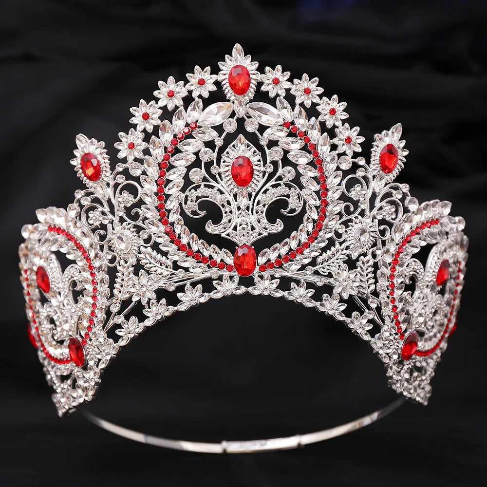 Miss Supranational Hair Crown Shiny Rhinestone Tiara Large Bridal Wedding Beauty Pageant Party Big Crowns Headpiece Accessories - EUFASHIONBAGS