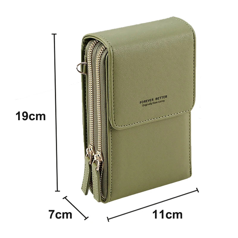 wallet woman Sling Bag Mini Crossbody Bag Fashion touchscreen Phone Purse Breast Shoulder Bag ma'am Portable Shoulder Chest Pack