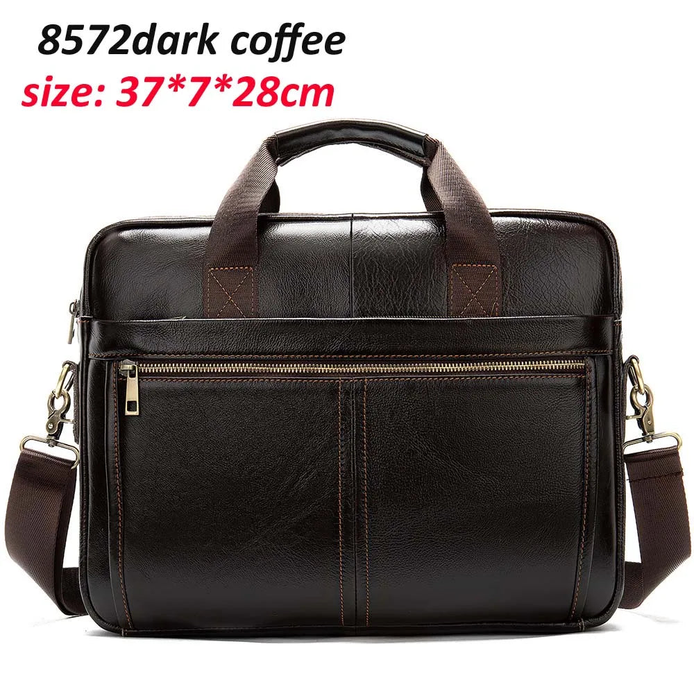 Men's Briefcases Men's Bags Genuine Leather Lawyer/Office Bag Laptop Bag Men's Leather Briefcases Bag for Documents - EUFASHIONBAGS