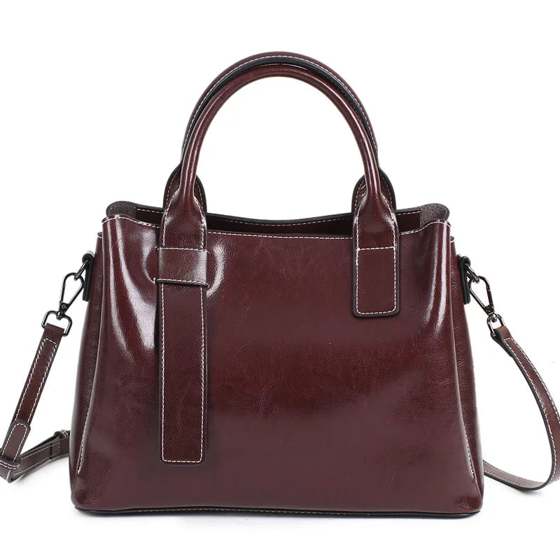 Cowhide Women's Tote Bag New Large Genuine Leather Women Shoulder Crossbody Bags Fashion Female Handbag