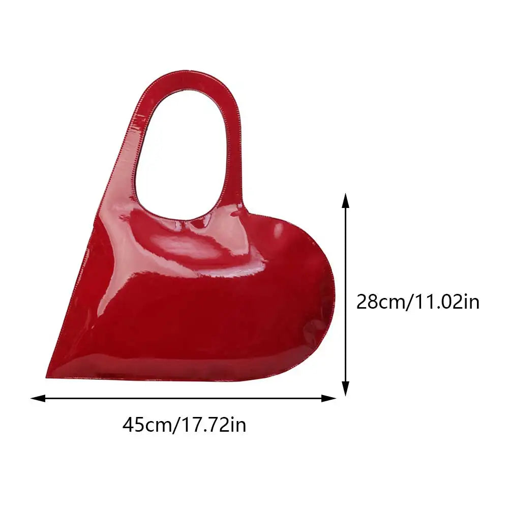 Luxury Design Heart Fashion Clutch Purse PU Leather Bag Trendy Tote Bag Summer Top Hand Bag for Women and Girls