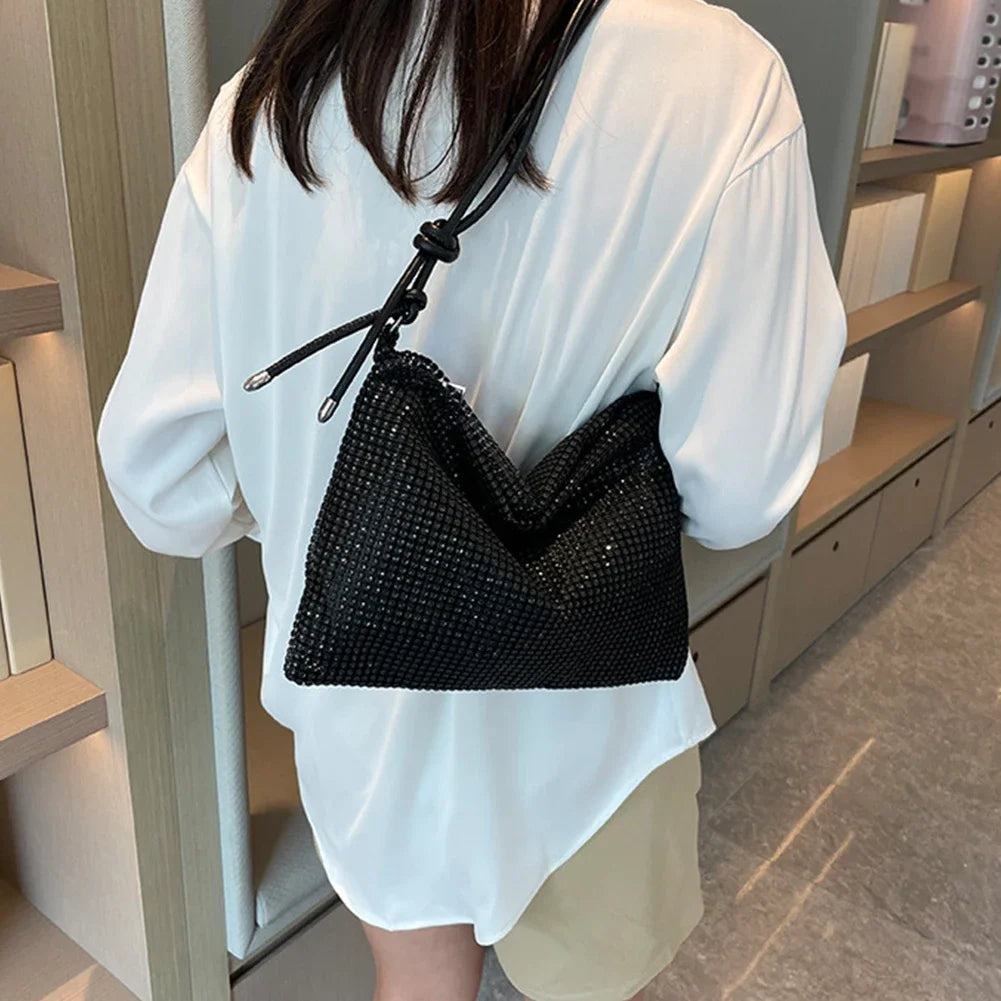 Luxury Clutch Bag for Women Diamond Shiny Shoulder Bag Chic Hand Bag Rhinestones Handbag Sparkle Ladies Evening Clutch Bag Purse