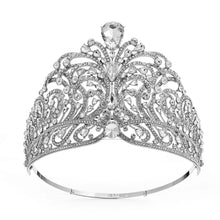 Cargar imagen en el visor de la galería, Baroque Crystal Queen Tiara Crowns For Women Girls Pageant Prom Diadem Bride Hair Ornaments Wedding Hair Jewelry Accessories