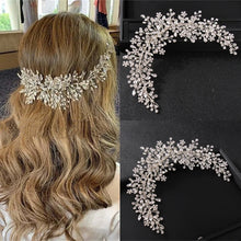 Cargar imagen en el visor de la galería, Crystal Rhinestone Bridal Wedding Headbands Tiaras Hairbands For Women Bride Bridal Wedding Hair Accessories Jewelry Band Gift