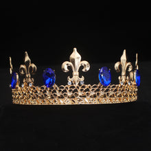 Cargar imagen en el visor de la galería, Adjustable Queen King Tiara Crown For Women Men Diadem Headpiece Pageant Prom Royal Hair Ornaments Head Jewelry Accessories