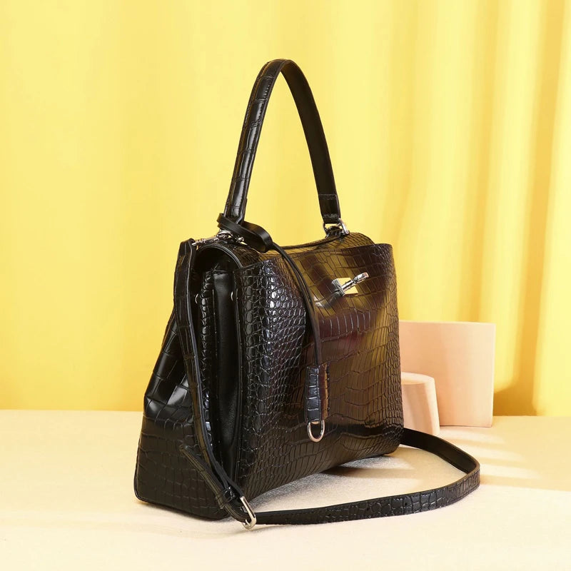 New Shoulder Women's Bags fashion luxury Genuine Leather handbags High-Quality Real Cowhide Bags