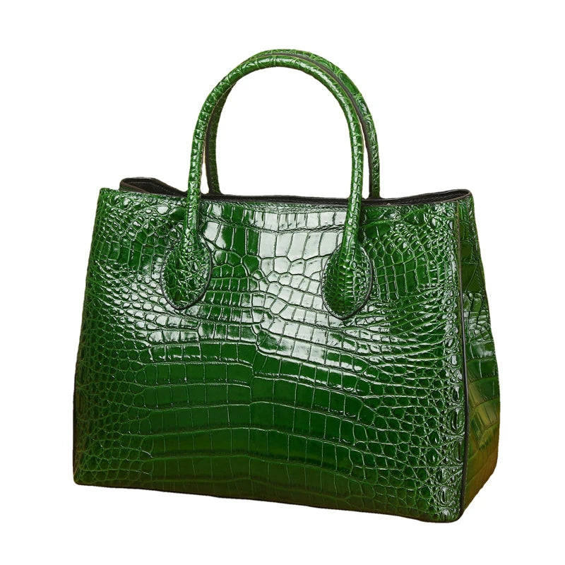 Women Genuine Leather Bag Cowhide Leather Crocodile Pattern Women's handbags Luxury Designer bags