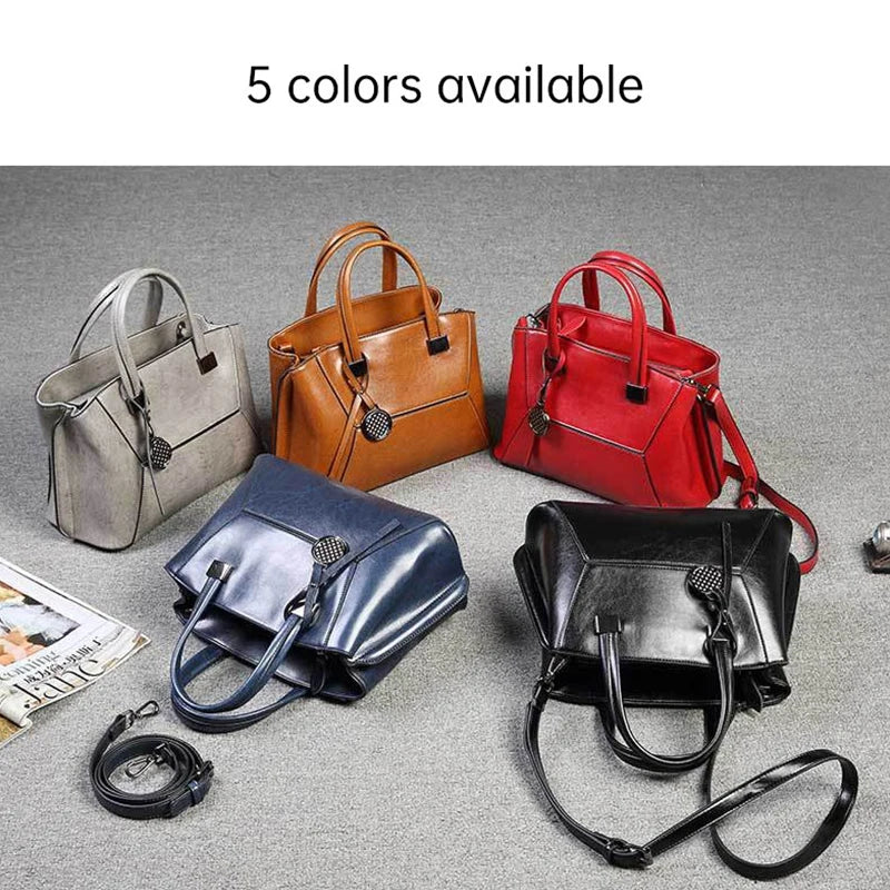 Genuine Leather Women's Bag New Large Cowhide Shoulder Bags Women Fashion Crossbody Bag Female Handbag