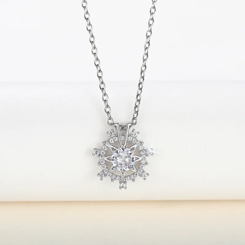 Polygonal Star Design Pendant Necklace for Women Gorgeous Engagement Party Jewelry Charms Wedding Accessories - EUFASHIONBAGS