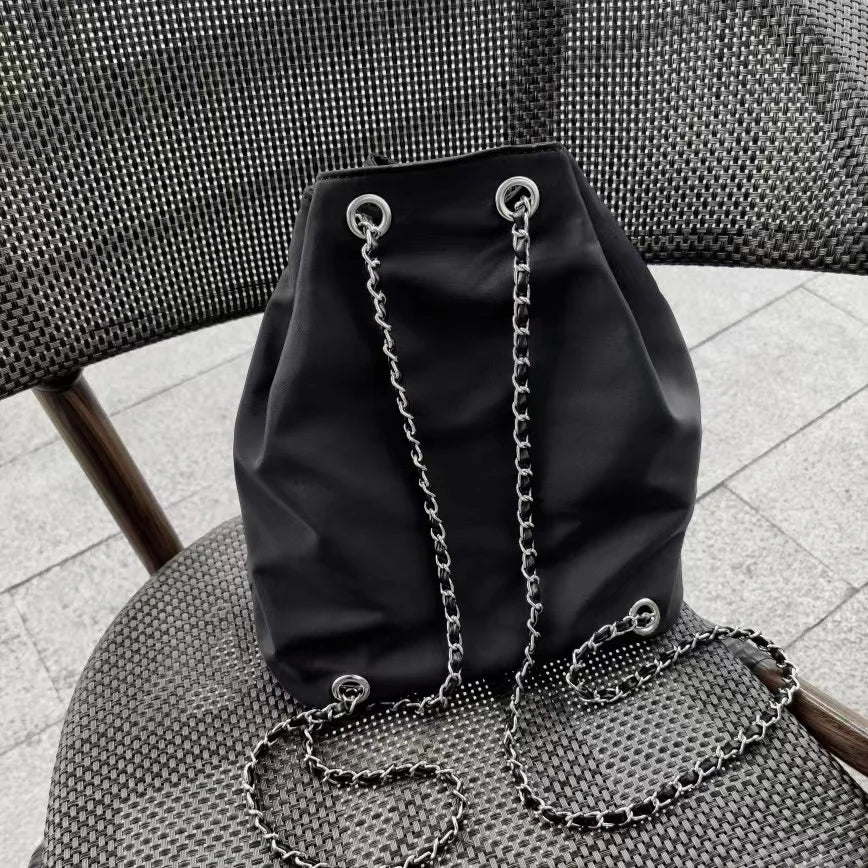 Gothic Black Y2k Backpacks Women New Punk Dark Hot Girls Chain Casual Backpack Ladies Harajuku Vintage Mochila Aesthetic - EUFASHIONBAGS