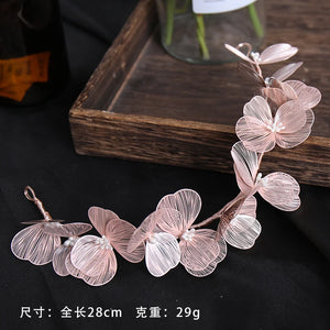 Wedding Bridal Leaf Pearl Headband Hairband Tiara For Women Bride Party Queen Wedding Bridal Hair Accessories Jewelry Band Gift